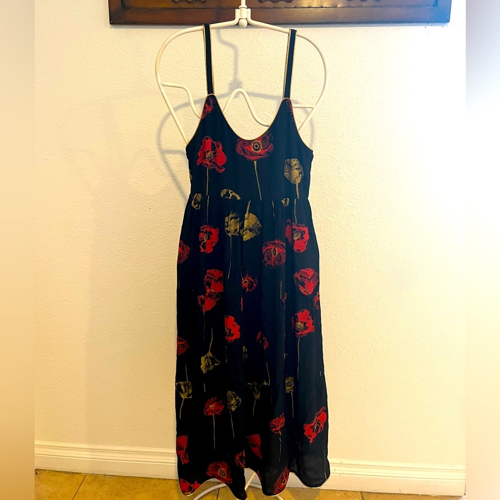 Rapsodia poppy maxi dress with gold trim